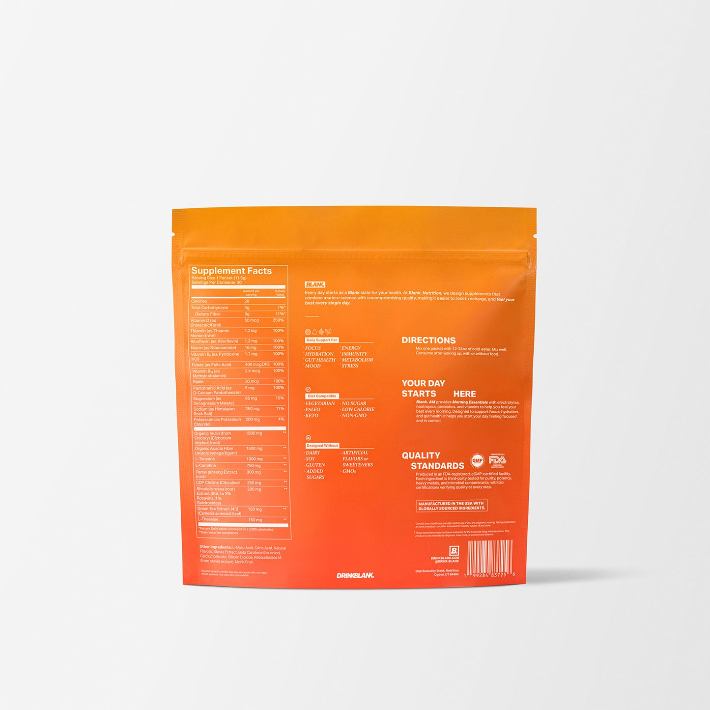 Blank. AM - 30 Servings